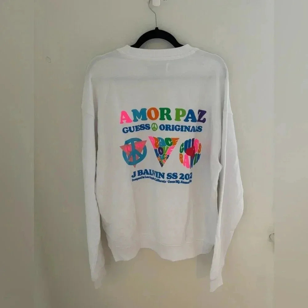 Guess x J Balvin Amor Crewneck Sweatshirt NWT - Picture 8 of 8